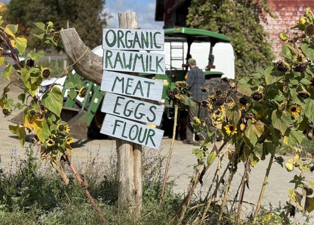 product signs outside store